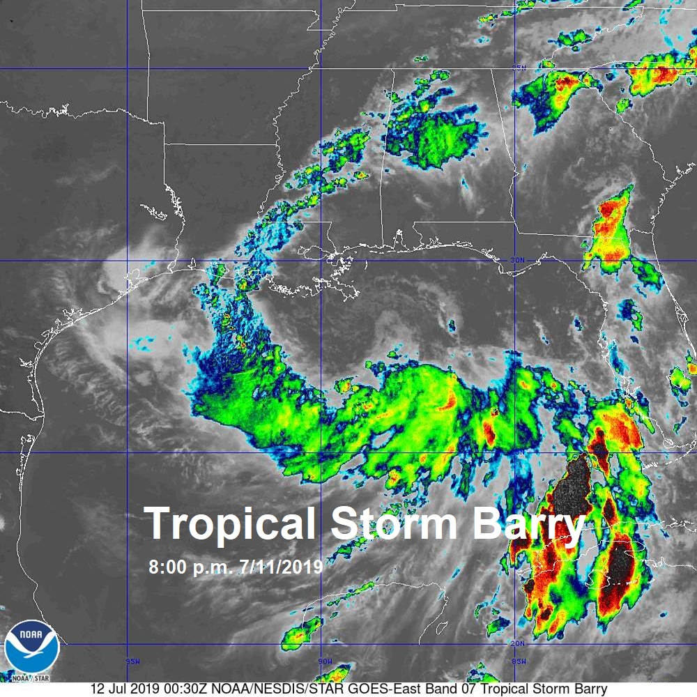 Tropical Storm Barry Approaches Coastline for Weekend Landfall WxCarolina